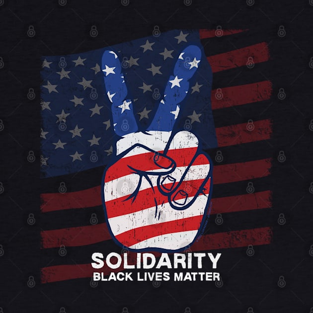 SOLIDARITY - BLACK LIVES MATTER PEACE SIGN by Jitterfly